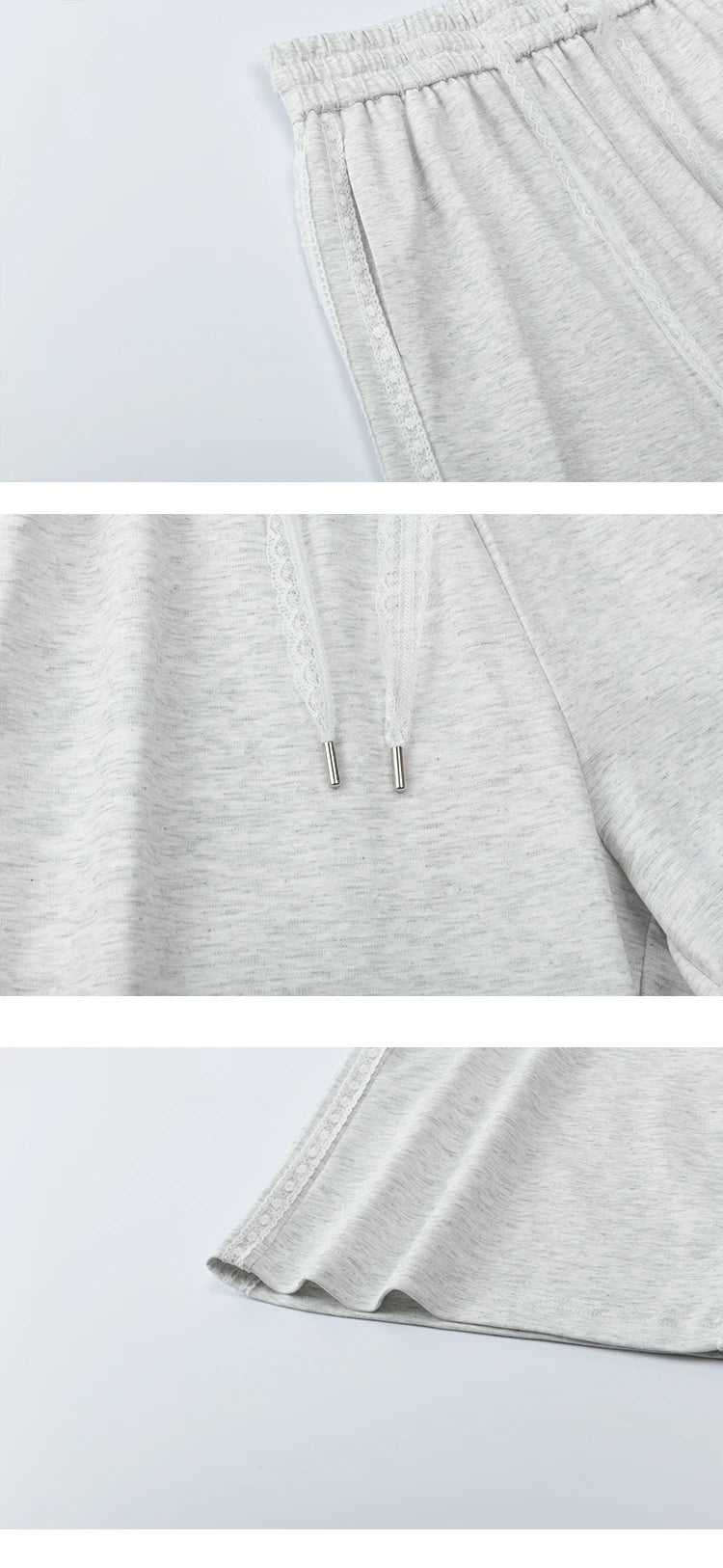 MISHOW Light Grey High Waist Pants Women 2025 Summer Casual Straight Elastic Waist Wide Leg Pants Women's Clothing MXE31K0901