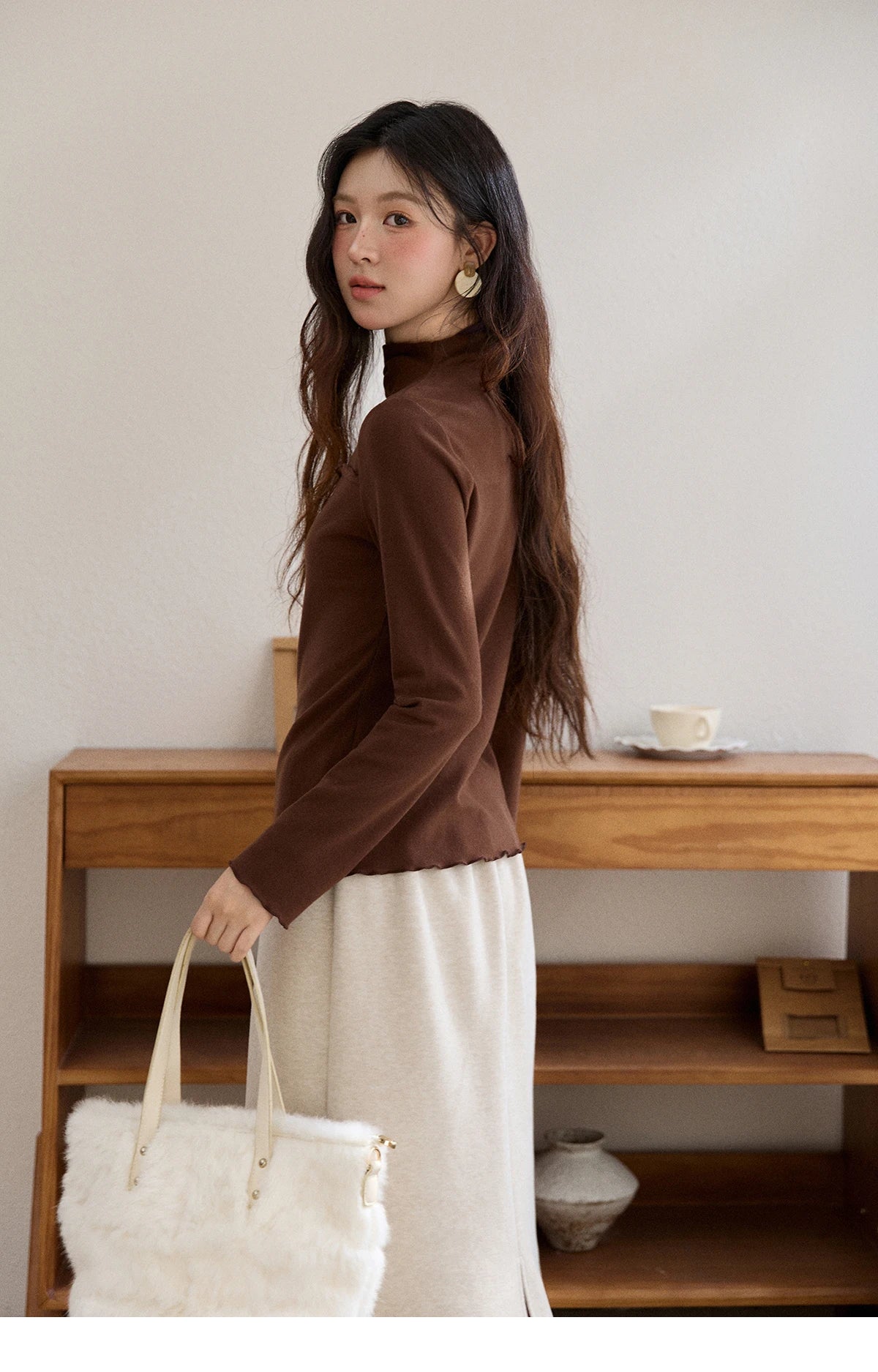 Mishow Multi-Color Thermal Turtleneck Top MXE91Z2784