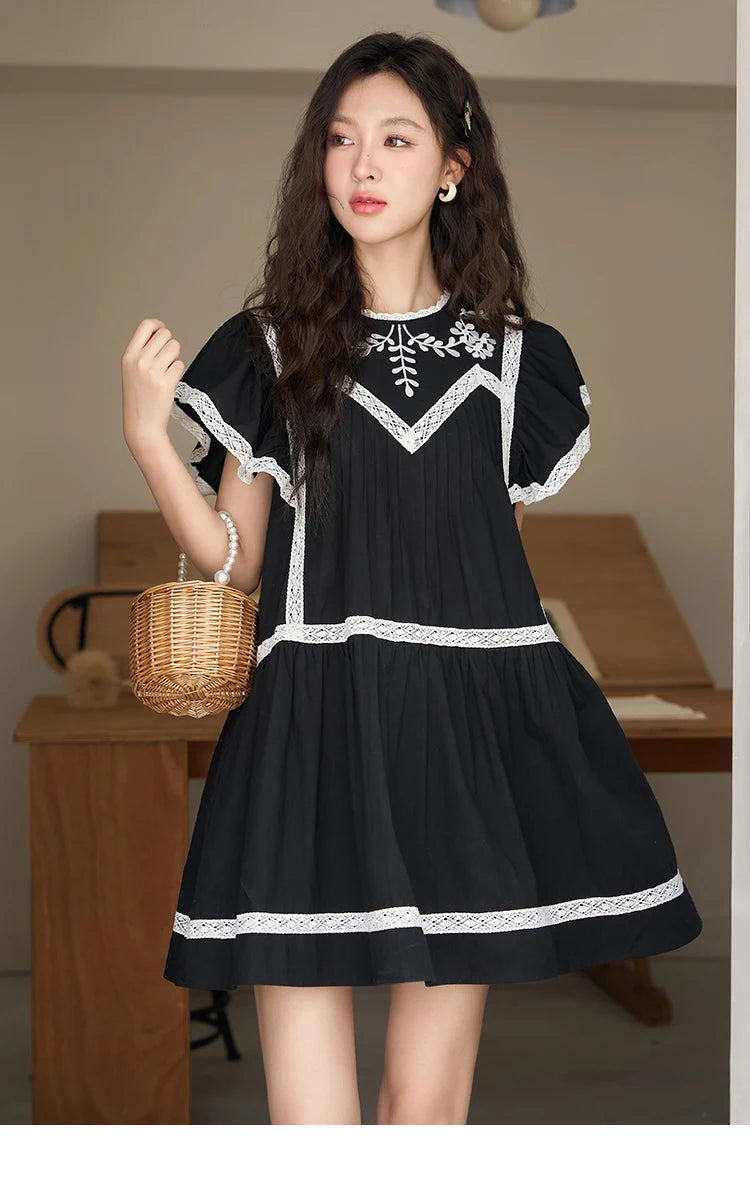 Mishow Lace Embroidery Flying Sleeve Dress MXC39L1562