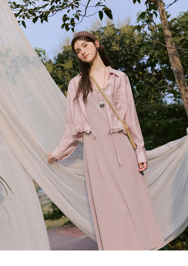 MISHOW Holiday Summer Vest Dresses Women 2025 New Solid Sleeveless Round Neck Slimming Long Dress Female Fashion MXE33L2205