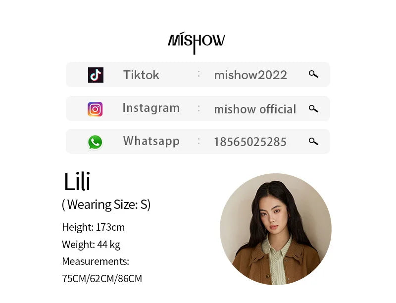 MISHOW Brown Woolen Coat for Women 2025 Winter Hollow Out Embroidery Turn Down Collar Retro Short Loose Casual Coat MXE49W0856