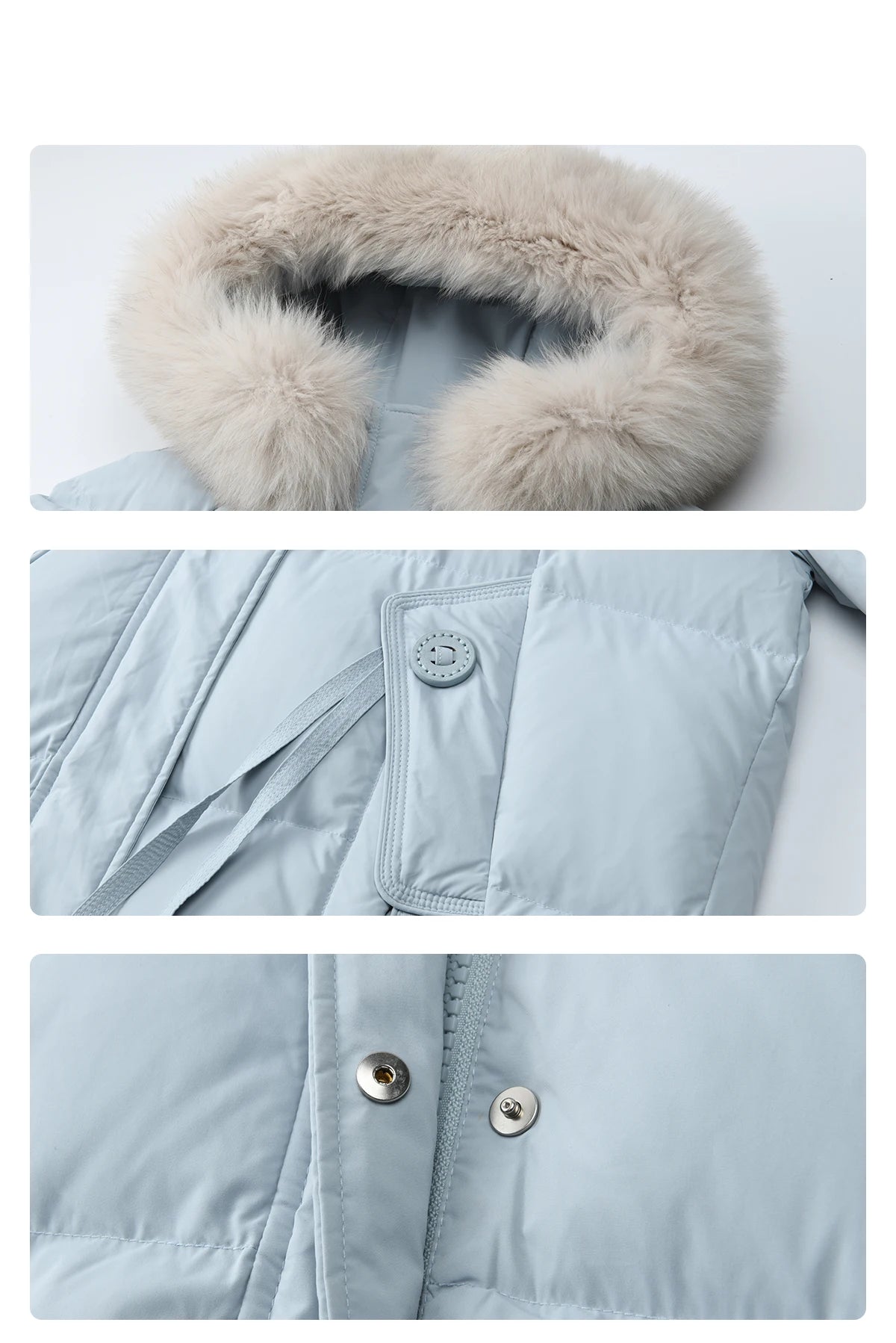 MISHOW Women's Winter Coat with Hood 2025 Fashion Solid Commute Long Down Jacket Windproof Warm Down Coat Luxury MXE51Y0079