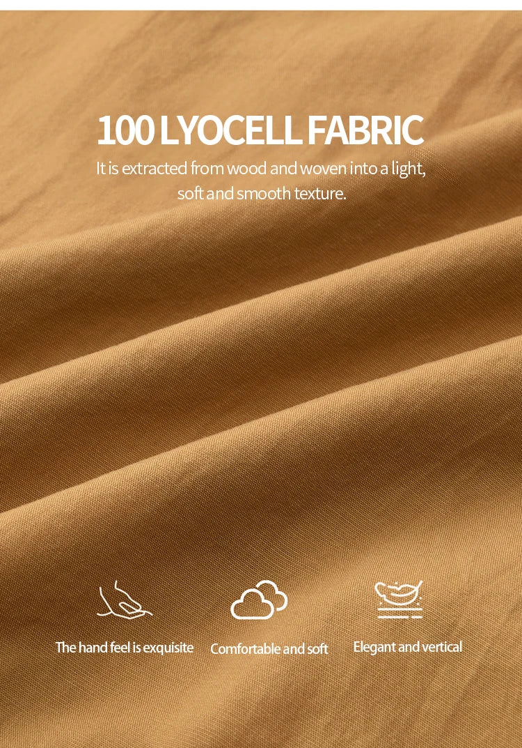 MISHOW Retro Orange 100 Lyocell Skirt 2025 Autumn Black Fungus Edge A-line Skirts Elastic High Waist Hem Tassel Skirt MXE42B2386