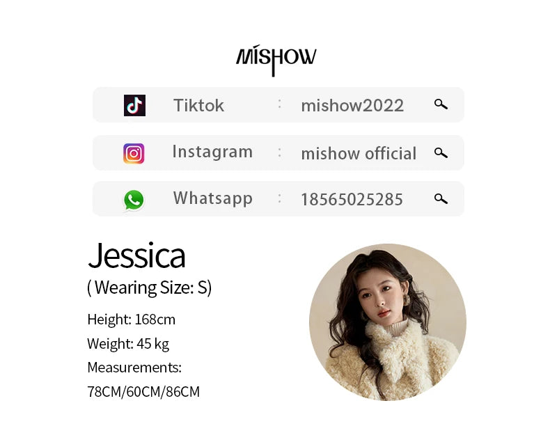 MISHOW American Vintage Faux Fur Jacket Women 2024 Winter Warm Thickened Turn Down Collar Fur One Reversible Jacket MXD55W0648