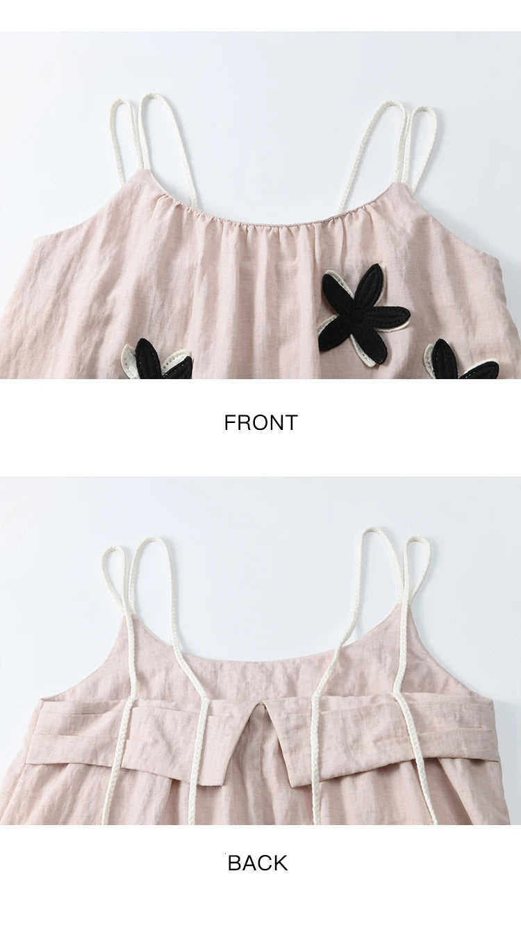 MISHOW Holiday Long Camisole Dress Women Summer 2025 Sleeveless Flower Pleated High Waist Dresses Woman New Fashion MXE31L2191