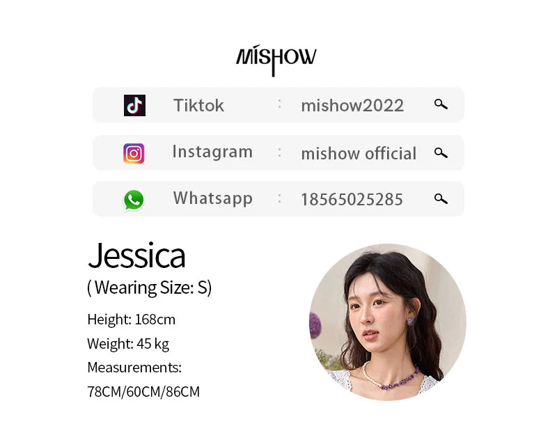 MISHOW Women's Lace Patchwork Embroidered Blouses 2025 Summer Korean Elegant Square Collar Blouse Short Sleeved Tops MXE36X1830