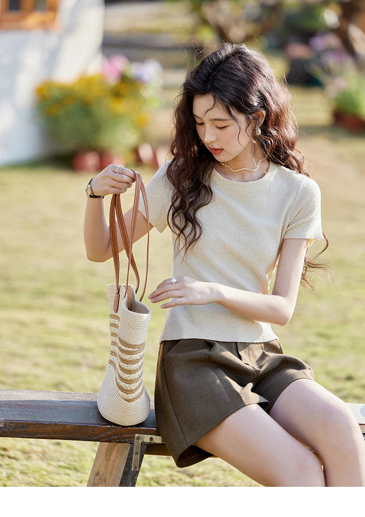 MISHOW Casual Spring Summer Shorts Women 2025 A-line High Waist Slim Short Pants Female Fashion Office Lady Clothes MXD47K0772