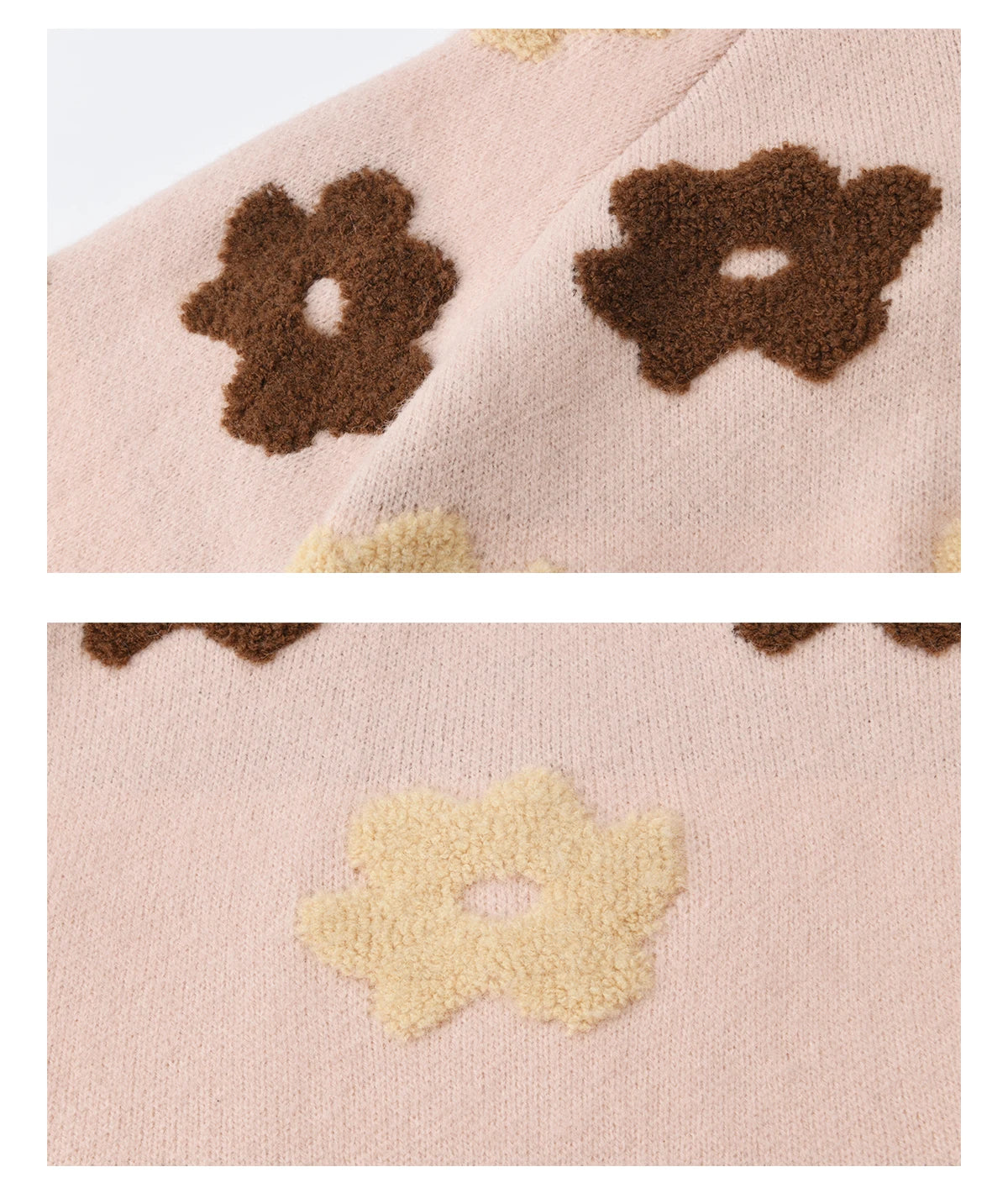 MISHOW Women's Floral Hooded Thick Sweater 2025 Loose Comfortable Pink 3D Jacquard Casual Long-Sleeved Pullovers MXE90Z2786