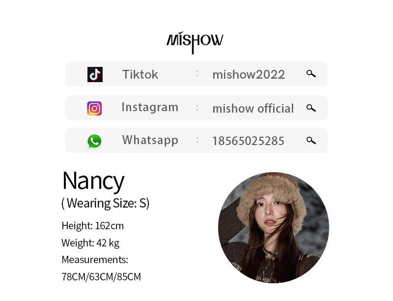 MISHOW Women's Pullovers 2025 Winter Retro Brown Loose Crew Neck Snowflake Jacquard Sweaters Commute Warm Knit Top MXE86Z2655