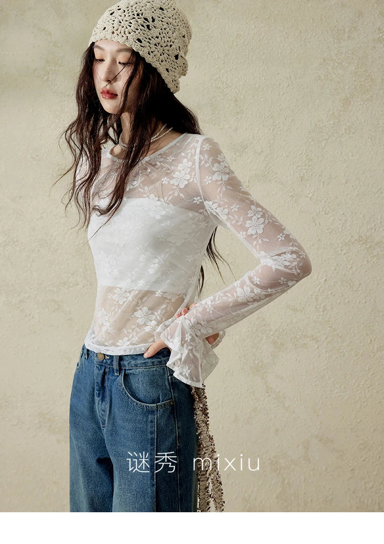 MISHOW Casual Straight Leg Jeans for Women 2025 Spring Versatile Washed Loose Women Pants Fashionable Denim Pants MXE16K0874