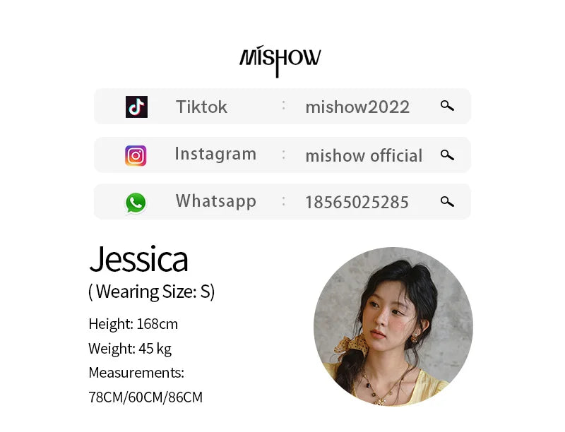 MISHOW Butterfly Sleeve Chiffon Shirt Women's 2025 Summer New Women's Clothing Retro Square Neck Button Casual Shirt MXD30X1488