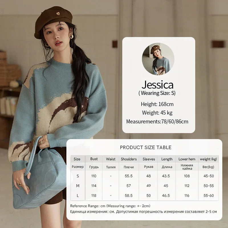 MISHOW Tassel Knitted Sweater Women Fashion Half High Neck Pullover Sweater 2024 Autumn Winter Premium Casual Top MXD43Z0680