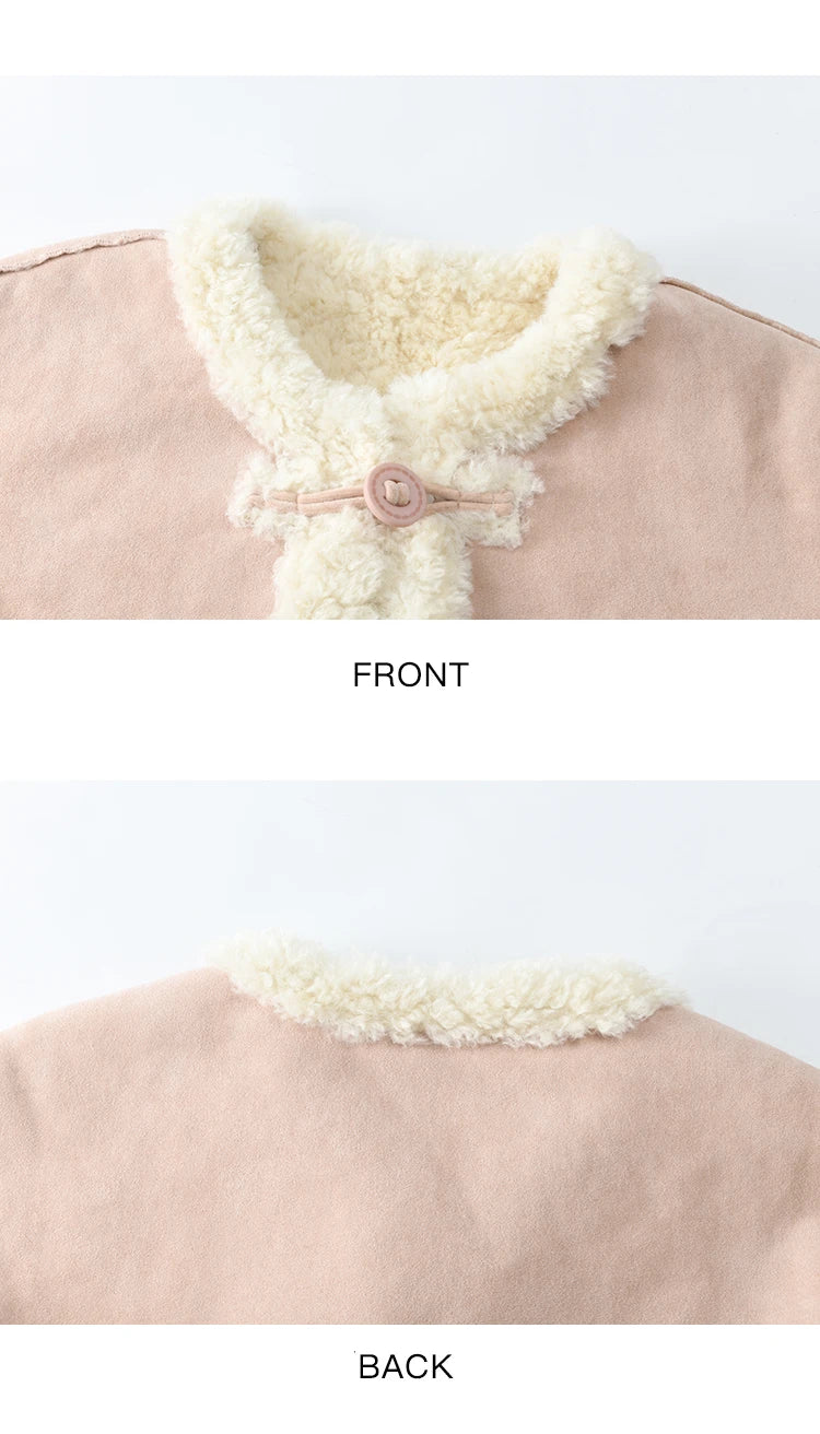 MISHOW Double Face Fur Coat For Women 2024 Winter Sweet Korean Vintage Suede Splicing Fleece Warm Thickened Jacket MXD55W0646