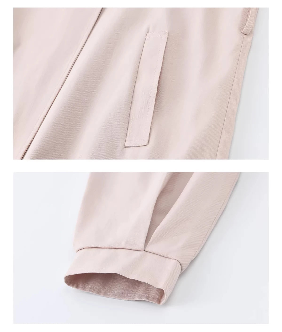 MISHOW Women's Dusty Pink Trench 2026 Spring Stand Collar Belted Coats Raglan Sleeve Casual Mid-Length Windbreaker MXF108W1002