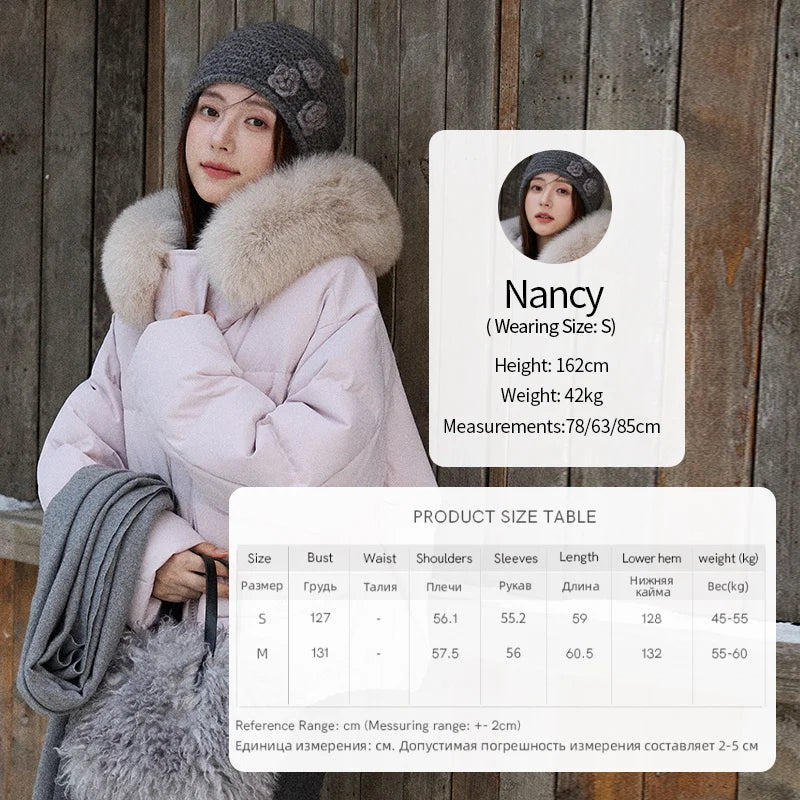 MISHOW Short Lightweight Puffer for Women 2025 Fashion Loose Long-sleeved Down Jacket Detachable Fur Collar Warm Coat MXE87Y0084