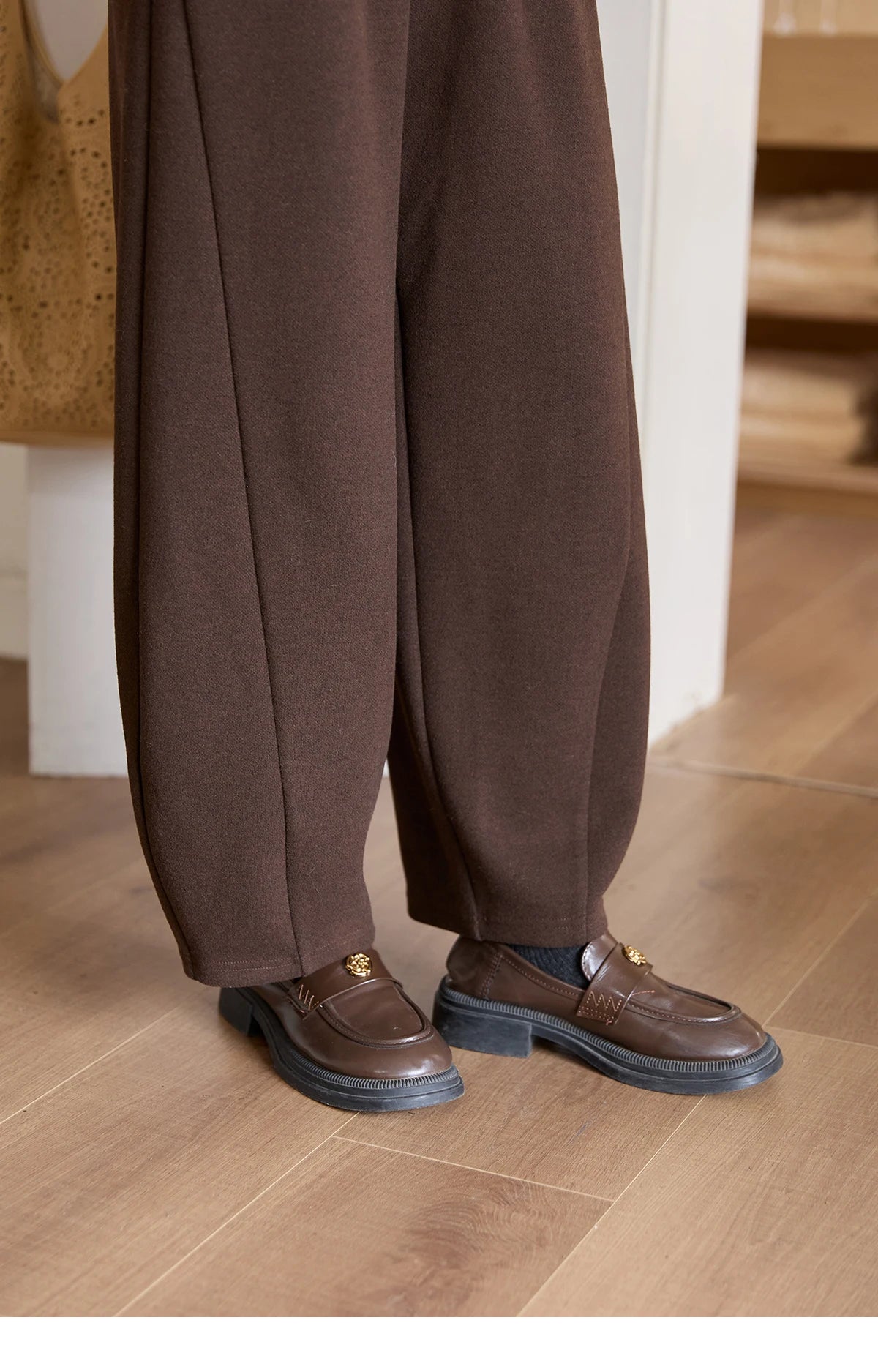 MISHOW Casual Pants for Women 2025 New Fashion Solid Loose Wide-leg Pants Commute Comfortable Women's Winter Pants MXE51K1093