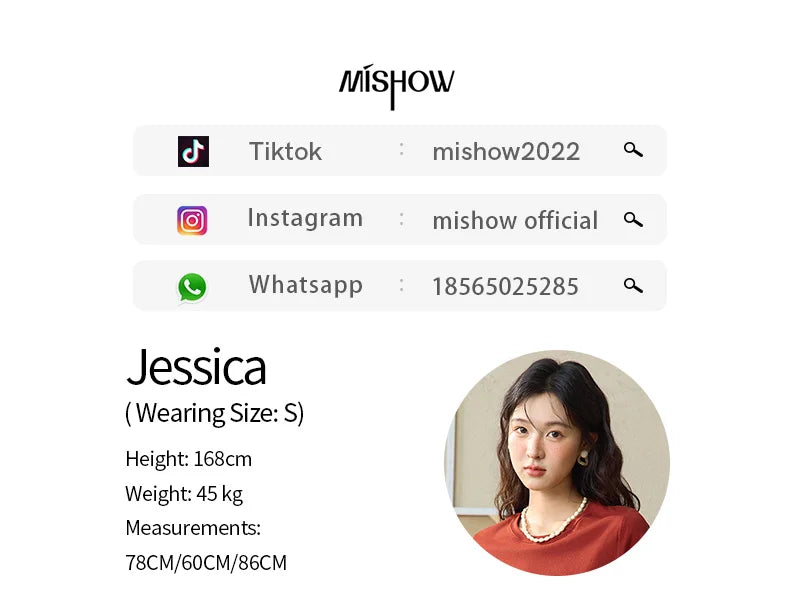 MISHOW Women's Shell Embroidered T-shirt 2025 Summer Short Sleeve Cotton Blend Tops Loose Slim Round Neck Casual Tees MXE34T0570