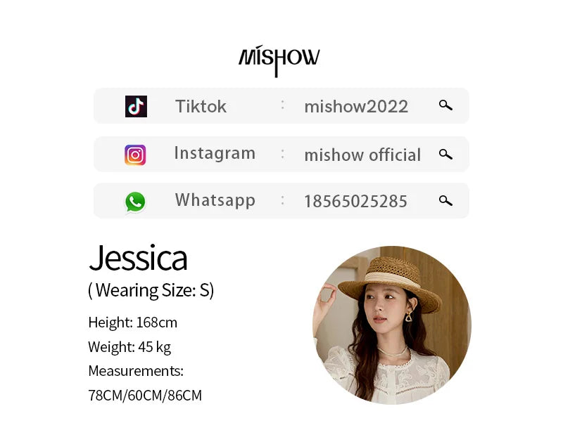 MISHOW Women's Beige Hollow Out Embroidery Shirt Autumn French Elegant Long Sleeve O-Neck Shirts Retro Commute Tops MXE44X2498