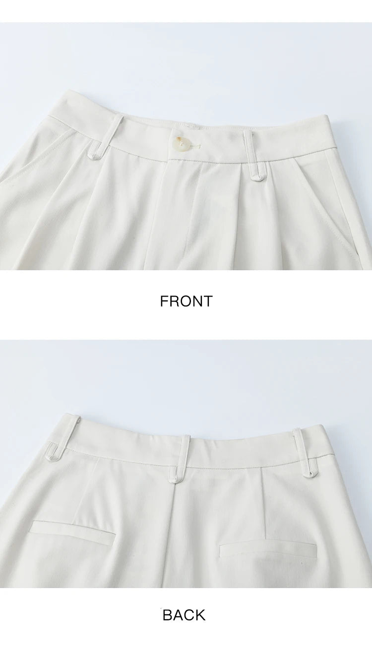 MISHOW Apricot Gray Wide Leg Pants for Women Autumn 2025 Korean High Waist Trousers Slim Versatile Pants Office Lady MXE41K1013