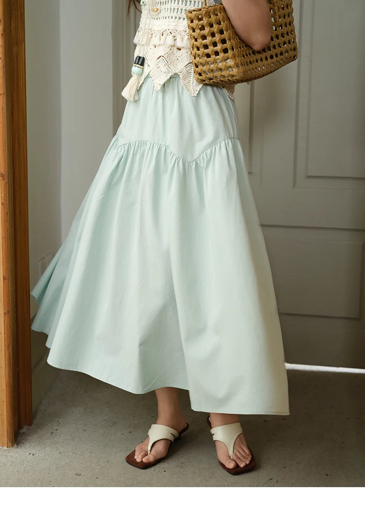 MISHOW High Waist A-Line Skirt Slim Elastic Waist MXE37B0749