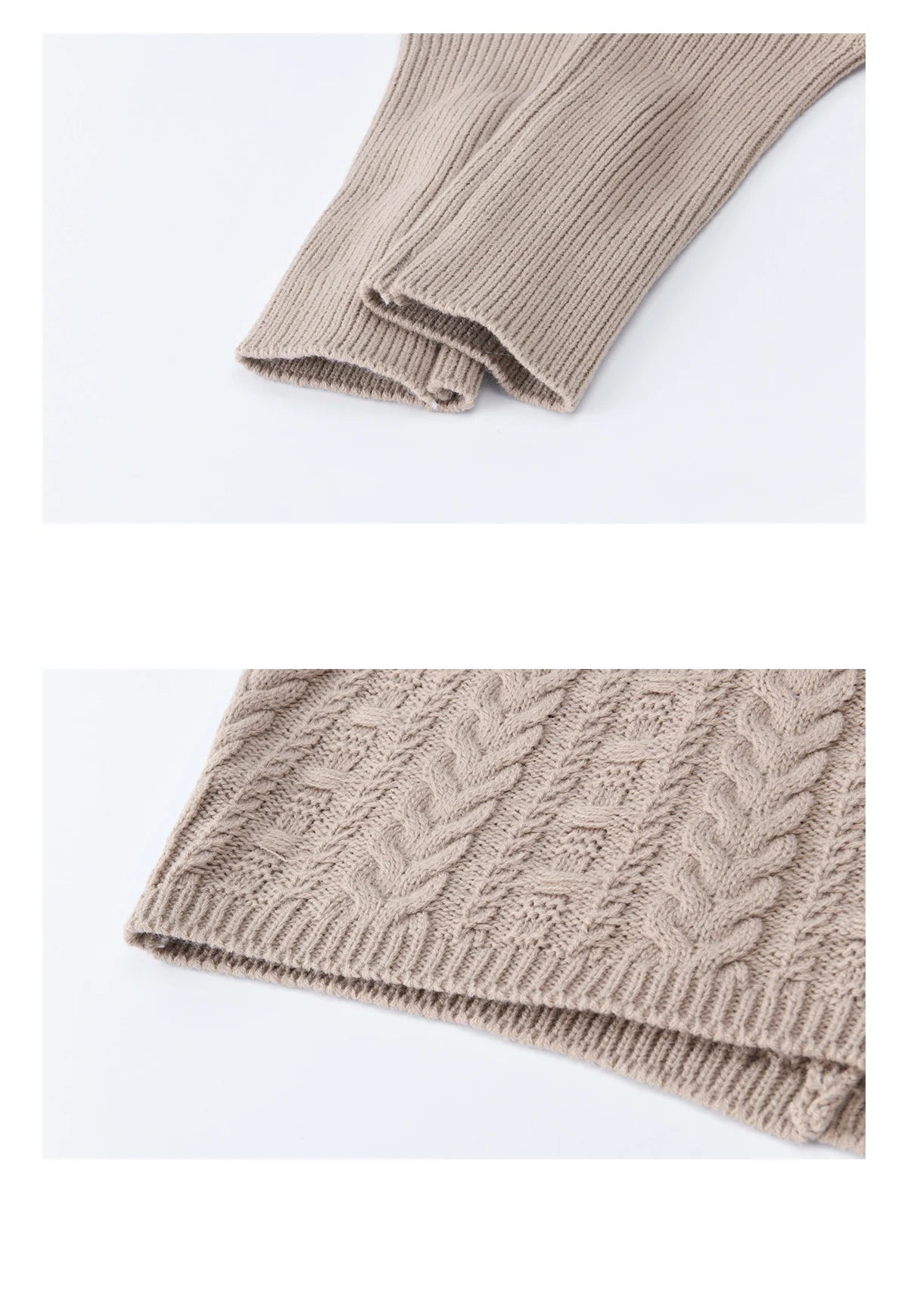 MISHOW Women's Batwing Sleeve KnittedSweater 2025 Winter Faux Fur Collar Cable Knit Puff Sleeve Warm Pullover Tops MXE94Z2985