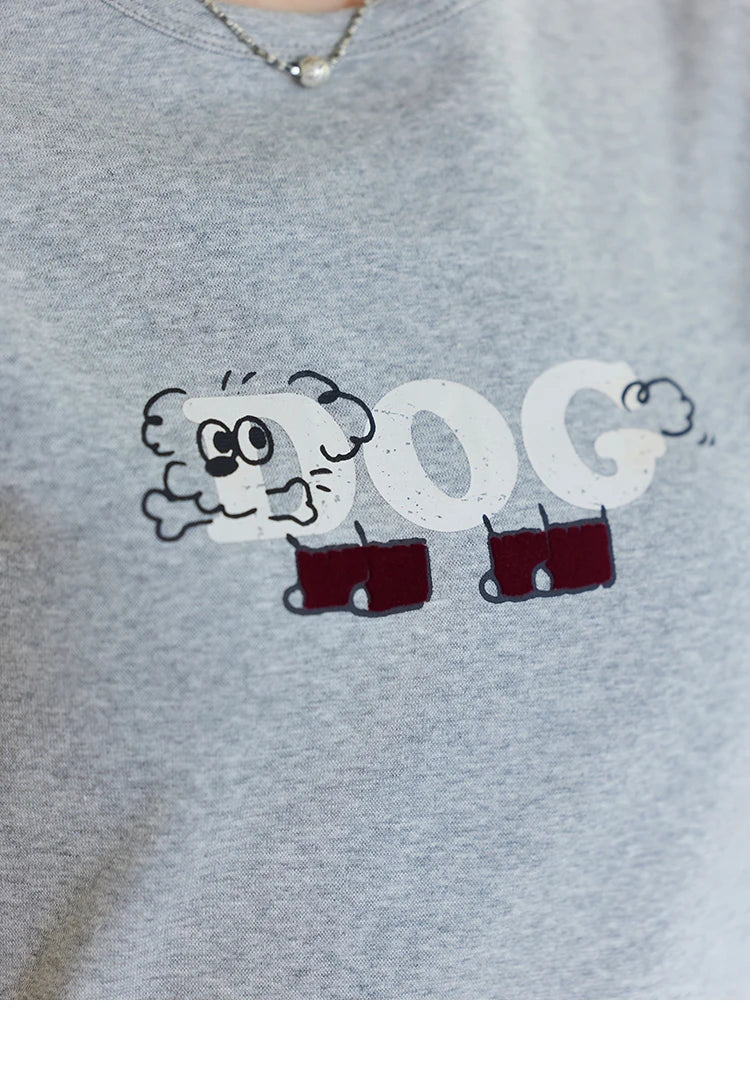 Mishow Cartoon Print Round Neck Tee MXE13T0495