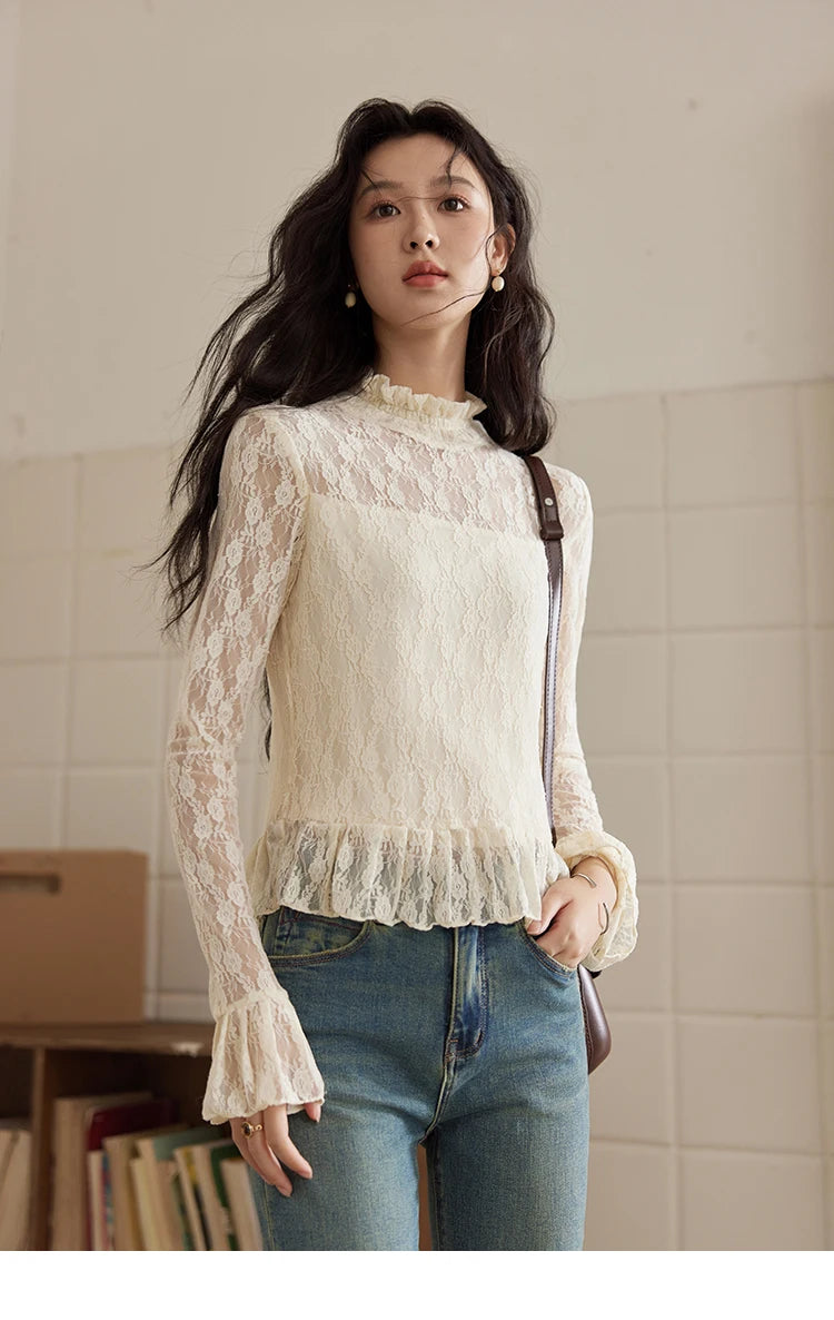 MISHOW Elegant V-neck Sweater Women's Long-sleeved Knitted Jacket 2025 Fall Winter New Korean Vintage Short Cardigan MXD48Z0848