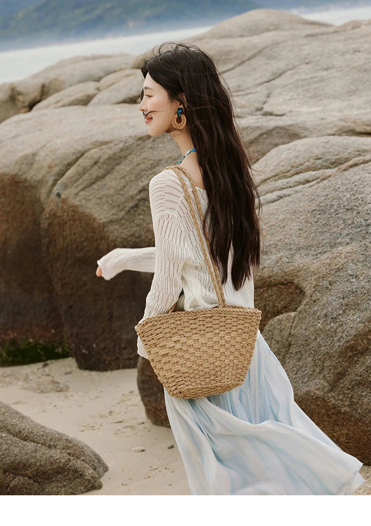 MISHOW Summer Casual Cardigan for Women 2025 New V-neck Long Sleeve Slim Knitted Cardigans Female Fashion White Tops MXE16Z1193