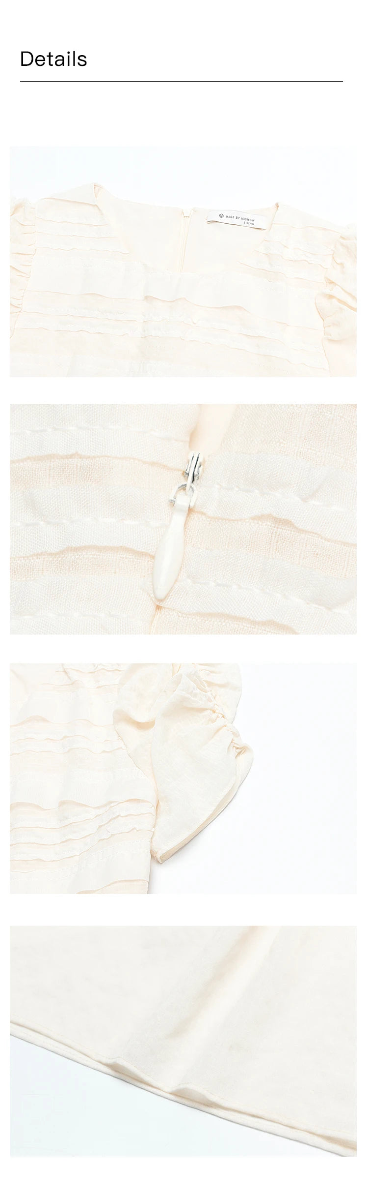 MISHOW Women's French Lace Dress 2024 New Summer New Chiffon Midi Temperament Short Sleeve Woman Dresses Clothing MXD21L1756