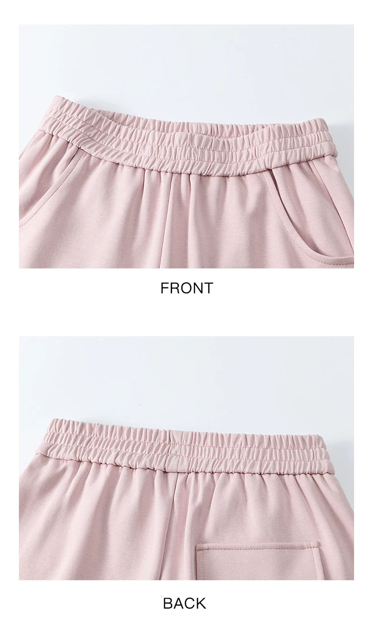 MISHOW Elastic Waist Sweatpants for Women Spring 2025 Versatile Solid Sports Pants Straight Leg Long Sickle Pants MXE14K0875