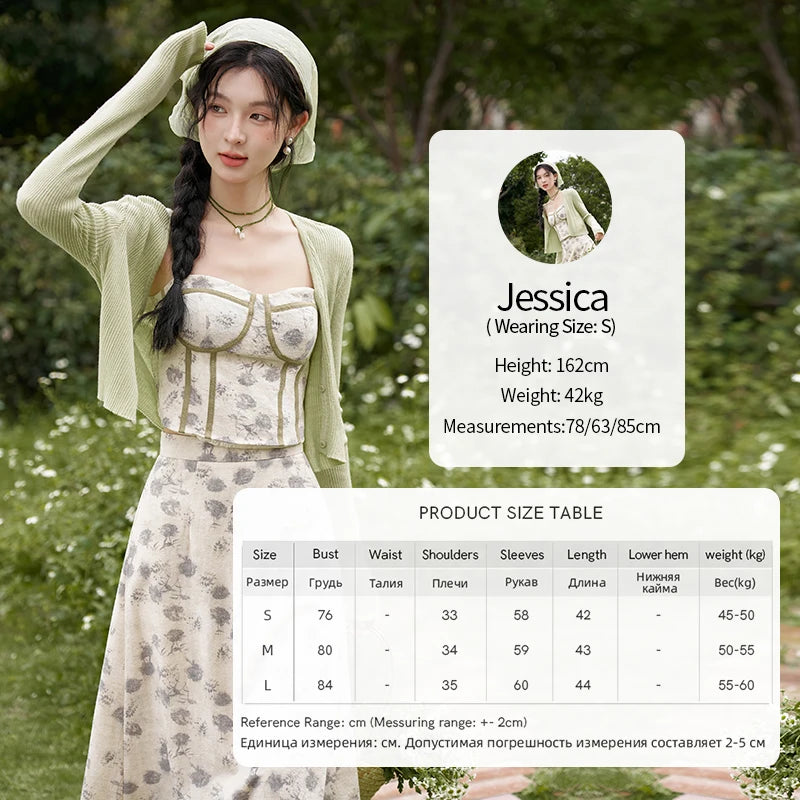 MISHOW Floral Camisole Skirt Separately Summer Adjustable Shoulder Straps Sleeveless Top Back Elastic Waist Skirts MXD14D0026