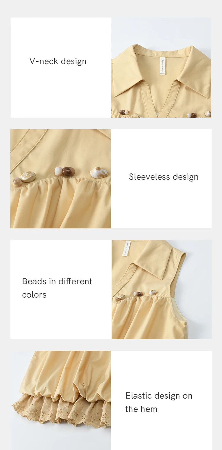 MISHOW Office Lady New Blouse Women Summer New Sleeveless Turn-down Collar Hollow Lace Shirts Female Slimming Fashion MXE31X1760