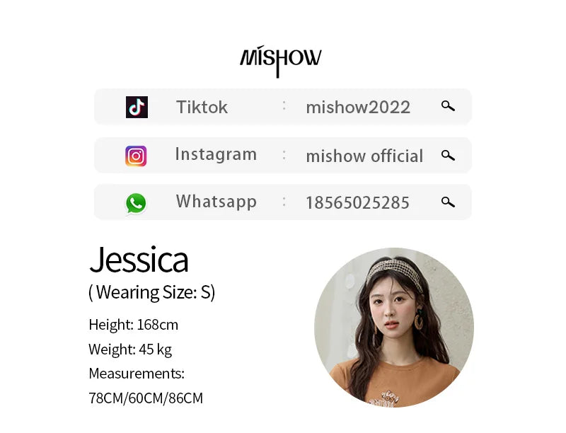 MISHOW Print Women‘s Summer T-shirts 2025 Short Sleeve Round Neck Loose Design Shirt Female Slim Embroidery Tops Lady MXE31T0550