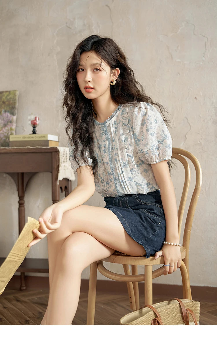 MISHOW High Waisted Denim Skirts for Women 2024 Summer New Fashion Simple Versatile Female Korean Style Chic Skirt MXD23B0366
