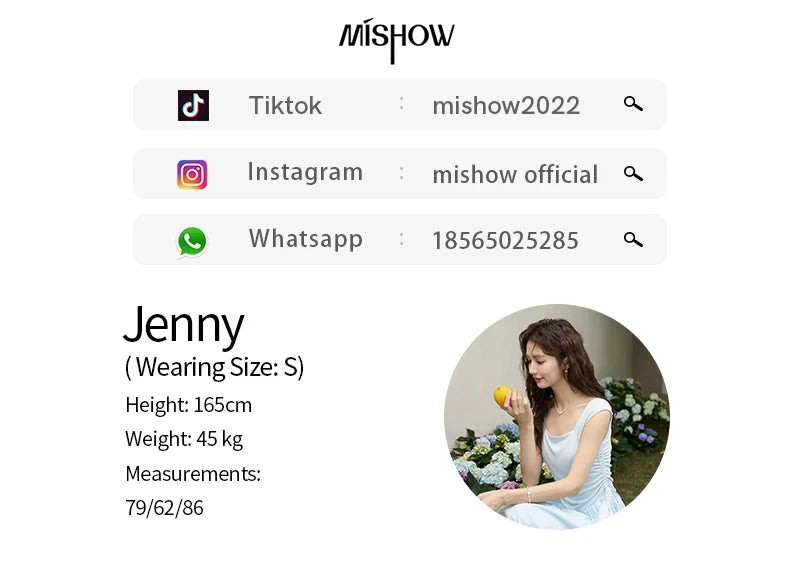 MISHOW Square Neck Patchwork Knitted Long Dress Summer 2024 Minimalist High Waist Side Drawstring Waist Slim Dresses MXD23L1818