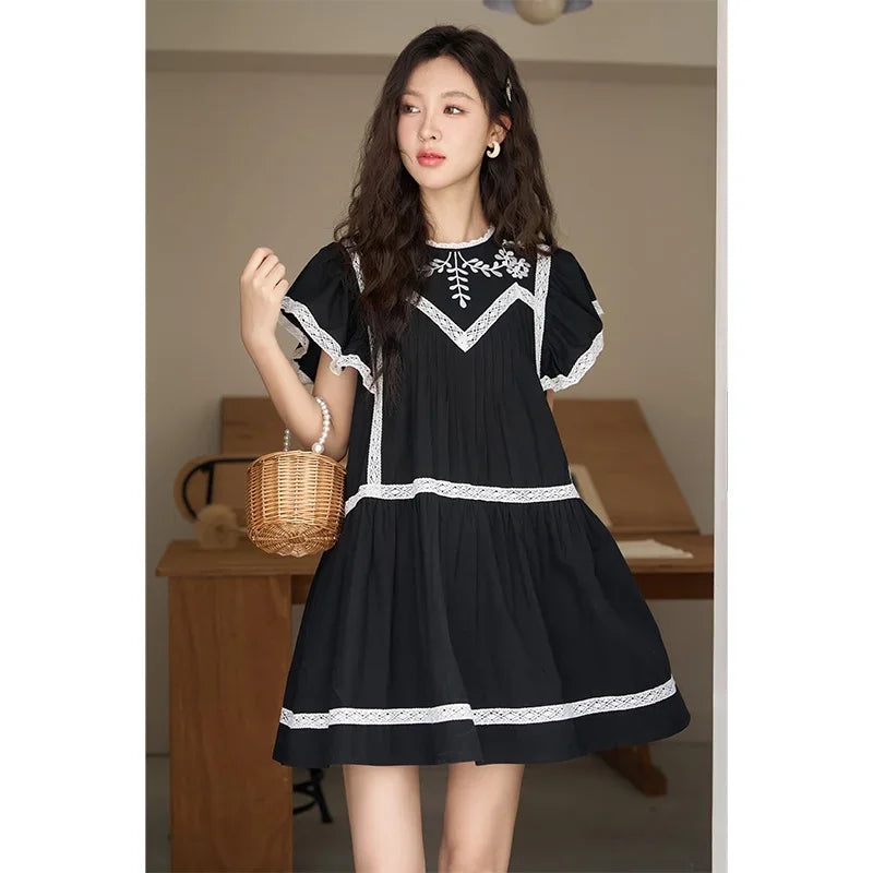 Mishow Lace Embroidery Flying Sleeve Dress MXC39L1562
