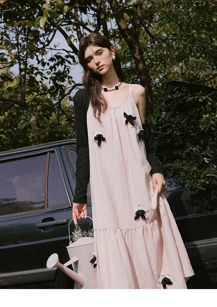 MISHOW Holiday Long Camisole Dress Women Summer 2025 Sleeveless Flower Pleated High Waist Dresses Woman New Fashion MXE31L2191