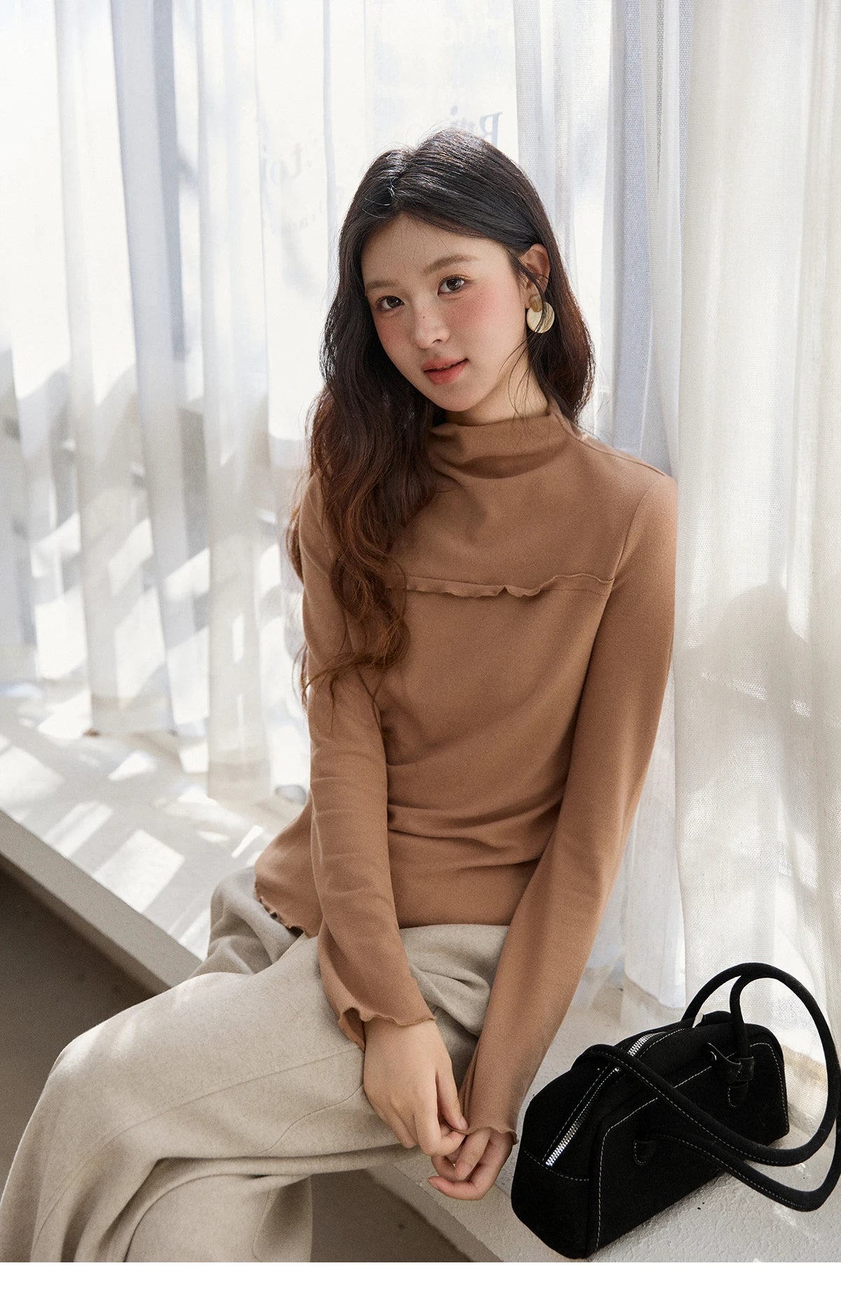 Mishow Multi-Color Thermal Turtleneck Top MXE91Z2784