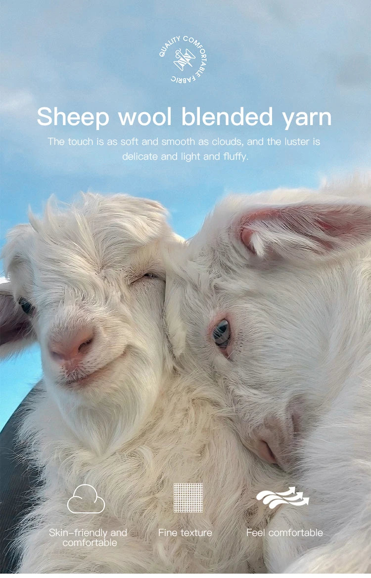 MISHOW Blue Gray Stripe Knitted Top 2025 Autumn Slanted Shoulder Collar Sweaters with Ribbon Loose Wool Blend Sweater MXE46Z2540