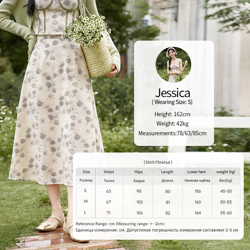 MISHOW Floral Camisole Skirt Separately Summer Adjustable Shoulder Straps Sleeveless Top Back Elastic Waist Skirts MXD14D0026