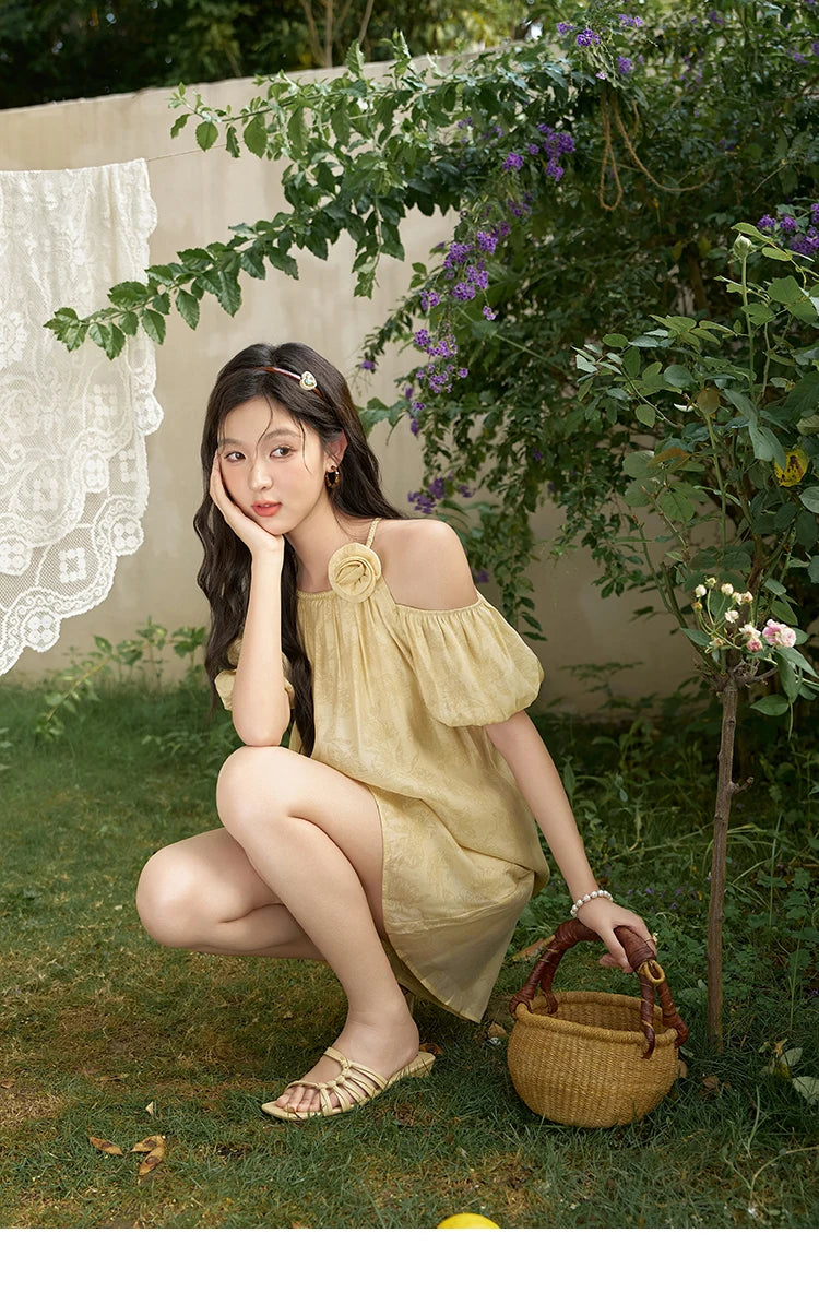 MISHOW Off Shoulder Sling Top Wide Leg Comfortable Casual Shorts Separately 2024 Summer Temperament Sweet Matching MXD24X1523