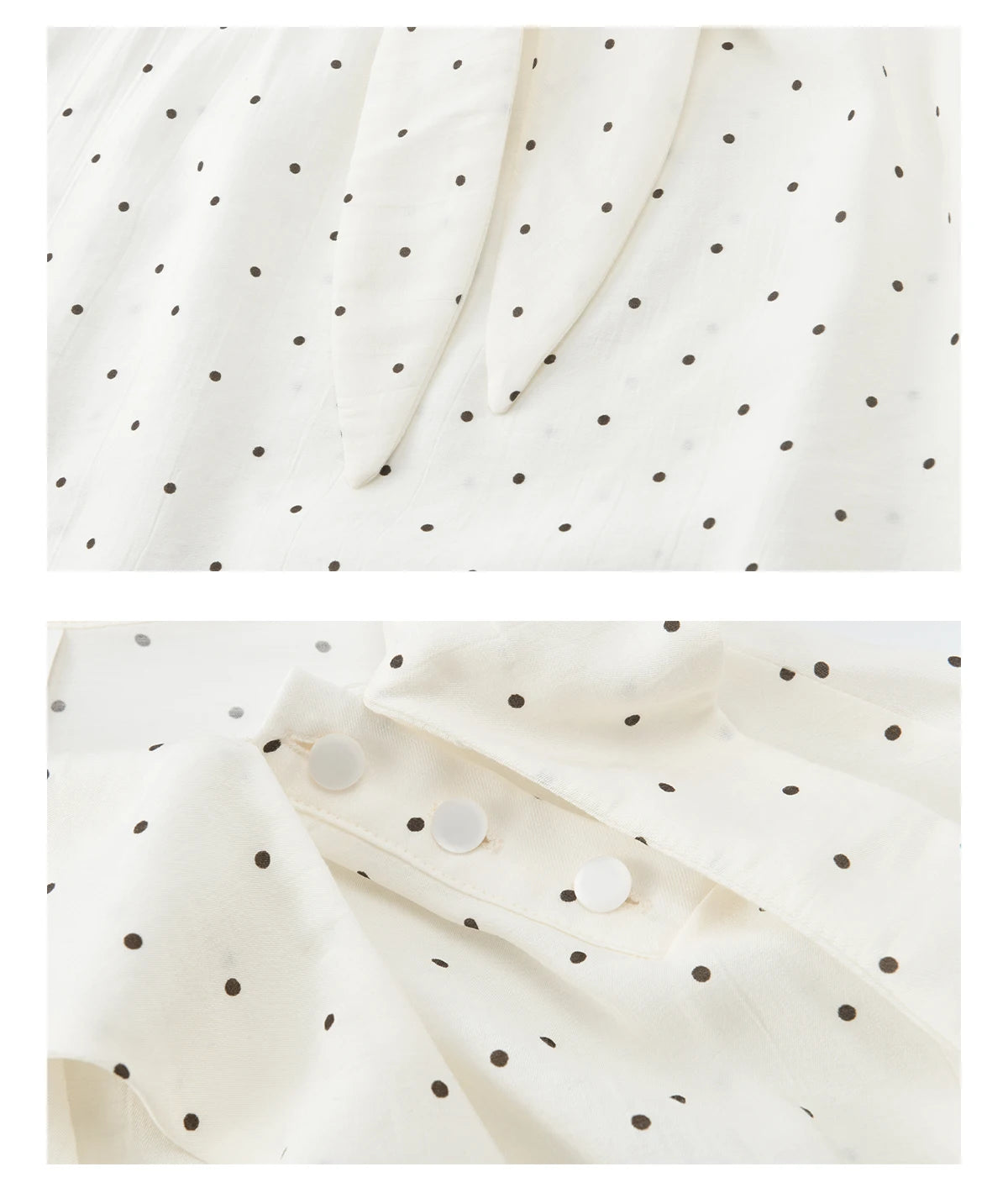 MISHOW Women's White Polka Dot Blouse Spring Bow Tie Neck Sheer Chiffon Blouses Casual Long Sleeve Top Office Lady MXF13X2531