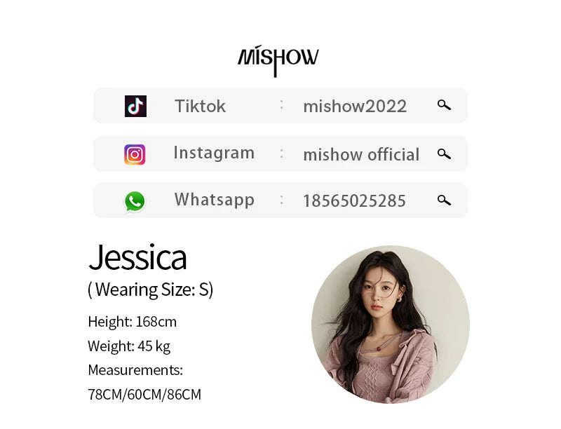 MISHOW Pink Knitwear Camisole Cardigan Separately 2024 Fall Fashion Sweet Knitted Vest Asymmetric Flounce Sweaters MXD45Z0781