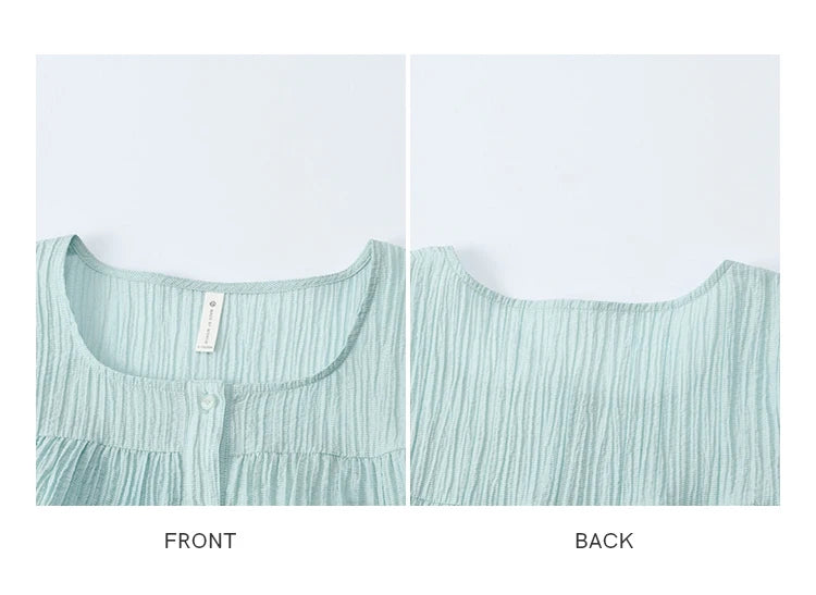 MISHOW Butterfly Sleeve Chiffon Shirt Women's 2025 Summer New Women's Clothing Retro Square Neck Button Casual Shirt MXD30X1488