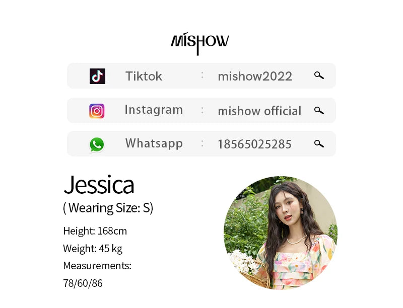 MISHOW French Tulip Fragmented Flower Dresses for Women 2024 Summer Beach Vacation Puff Sleeve Sweet Elegant Dresses MXD28L1896