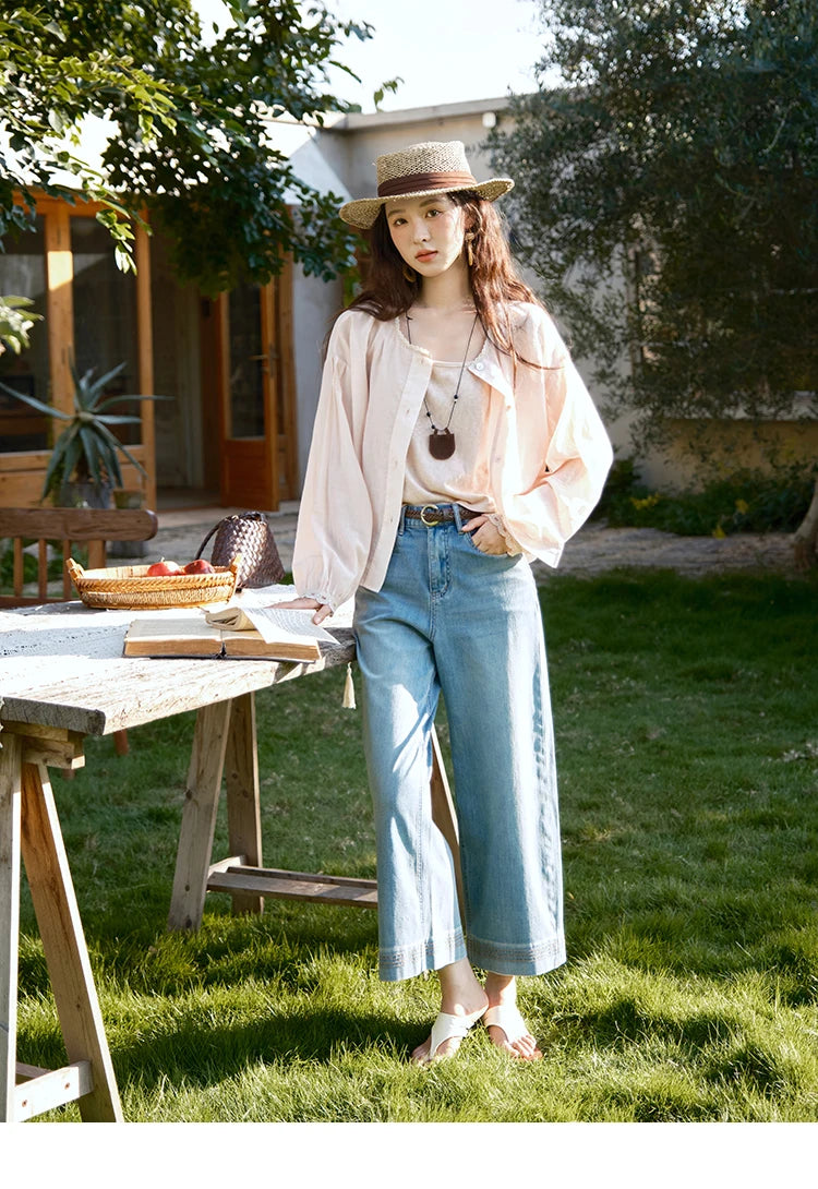 MISHOW Thin Shirt Set for Women 2025 Summer New Ladies Casual Tank Top Sunshade Button Shirt Stacked Two Piece Set MXE39T0689