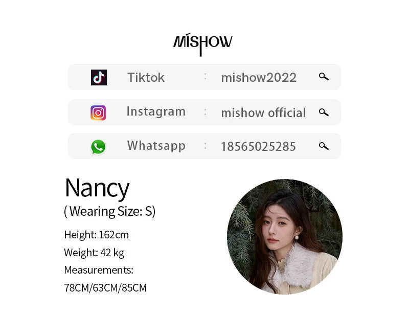 MISHOW Apricot Suede Jacket with Plush Collar Lapel for Women 2025 Winter Warm Overcoat Ladies Retro Thickening Coats MXE91W0987