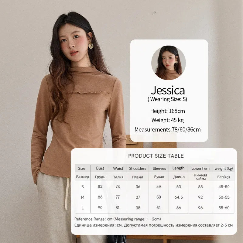 Mishow Multi-Color Thermal Turtleneck Top MXE91Z2784