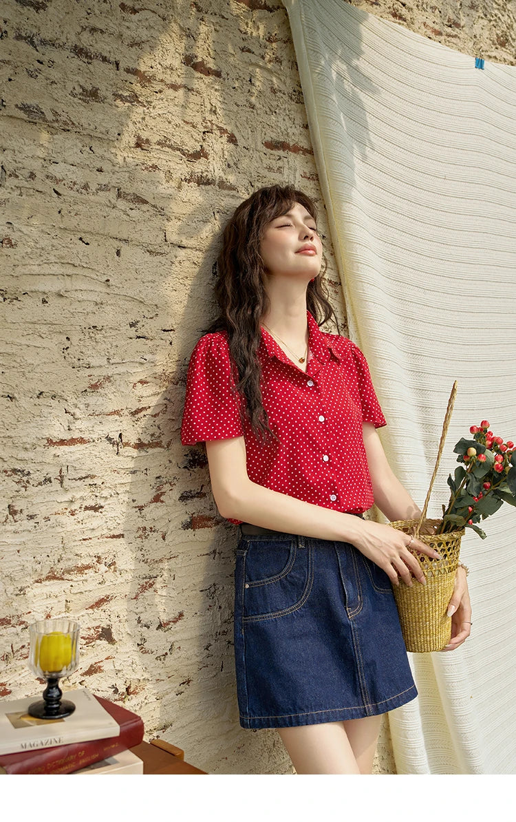 MISHOW High Waisted Denim Skirts for Women 2024 Summer New Fashion Simple Versatile Female Korean Style Chic Skirt MXD23B0366