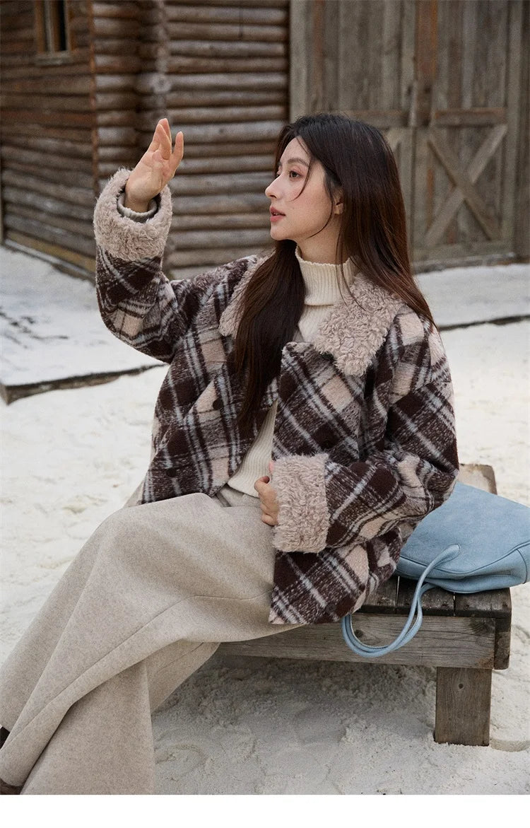 MISHOW  Women's Winter Pants 2025 Retro Trousers with Three-dimensional Pleats Pants Pocket Decoration Wide Leg Pants MXE90K1129